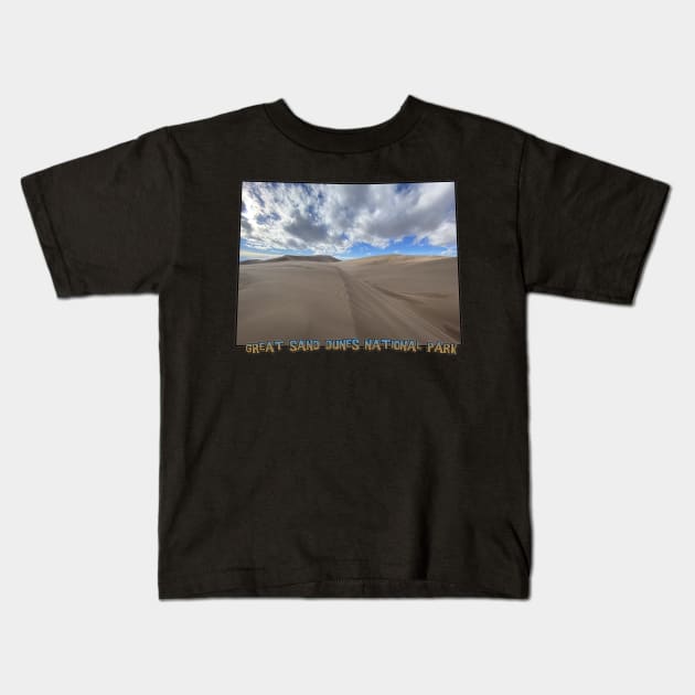 Colorado State Outline (Great Sand Dunes National Park) Kids T-Shirt by gorff